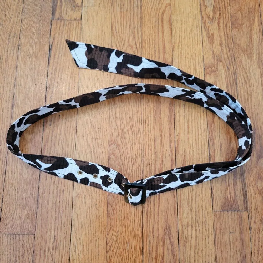 Animal Print Fabric Belt Fashion Accessory‎ Adjustable Preppy 90s Y2K